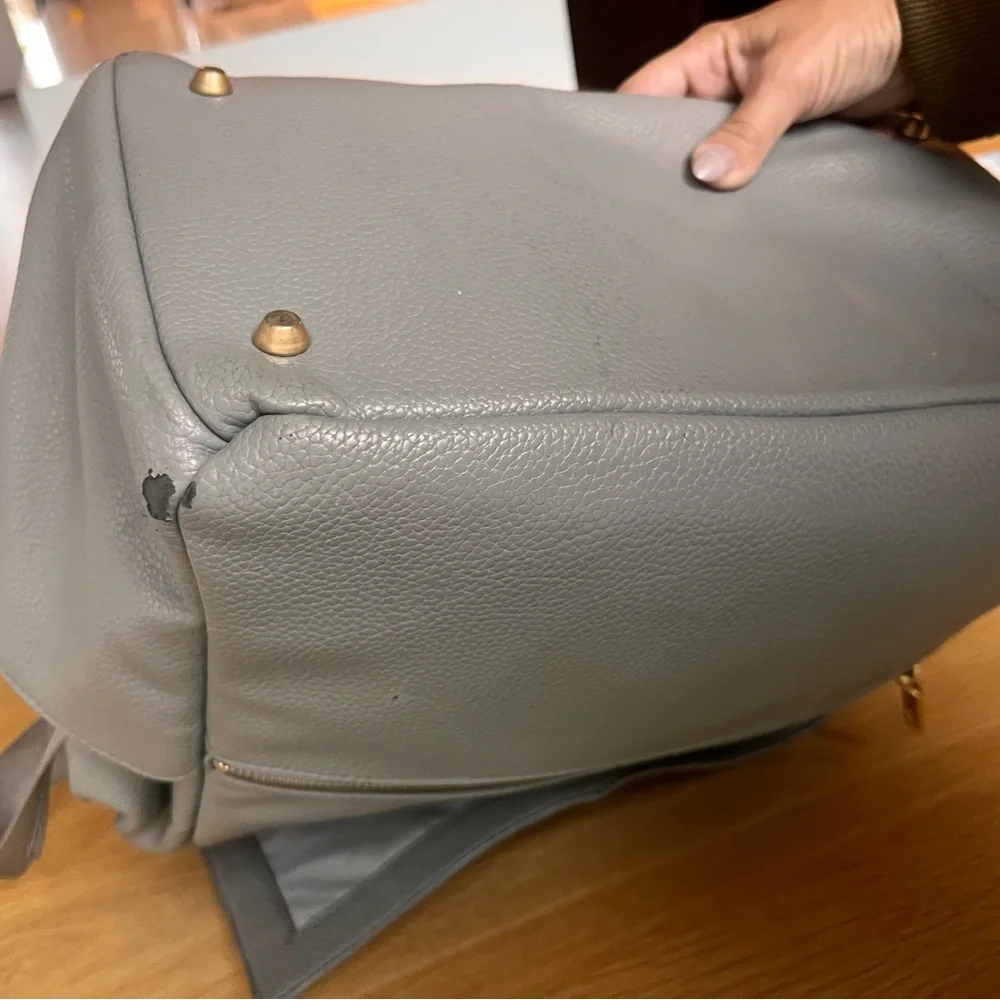 Freshly picked diaper bag backpack in stone